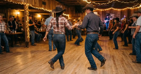 Couple qui danse de la country