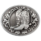Boucle de Ceinture Cowboy Argentée