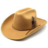 Chapeau de Cowboy Femme avec Plume