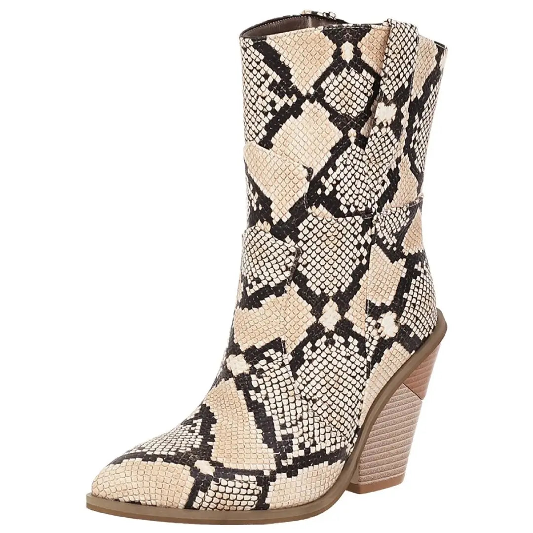 Steve Madden Bottines de cowboy / motard - black croco/noir