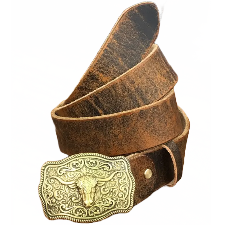 Ceinture vintage en cuir marron repoussé WRANGLER, boucle western ovale, cow-boys rodeo Broncos, bohème unisexe - Canada