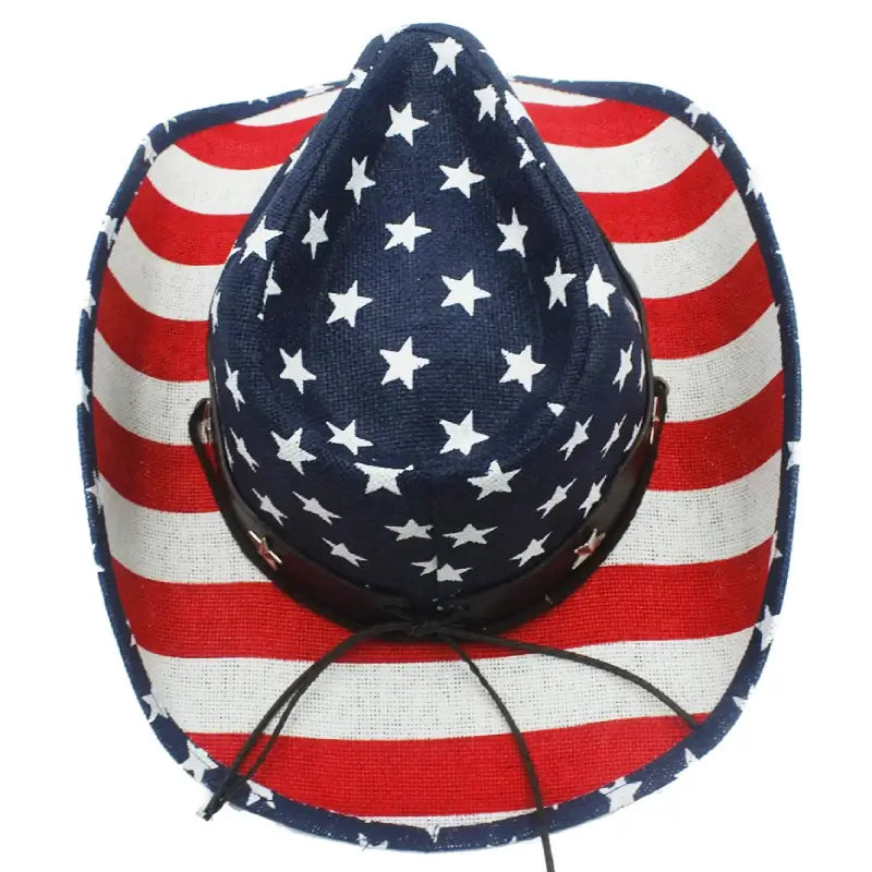 Lot Chapeau De Cowboy Et Bandana - Bleu - 2 Pièces - Fabriqué Aux USA