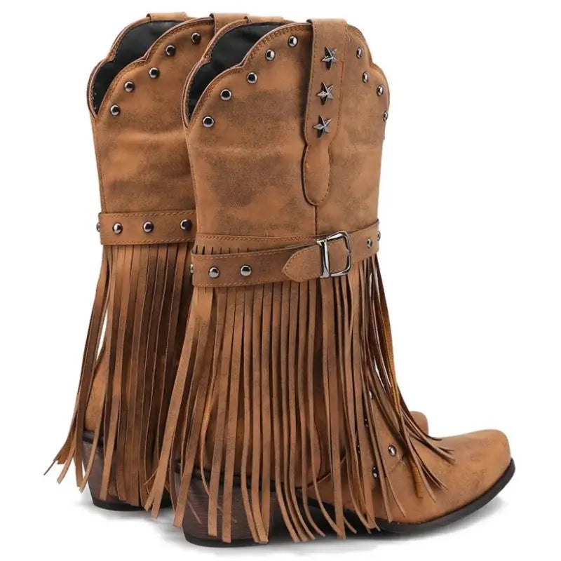 Bottes Country Franges pour Femme Le Cowboy
