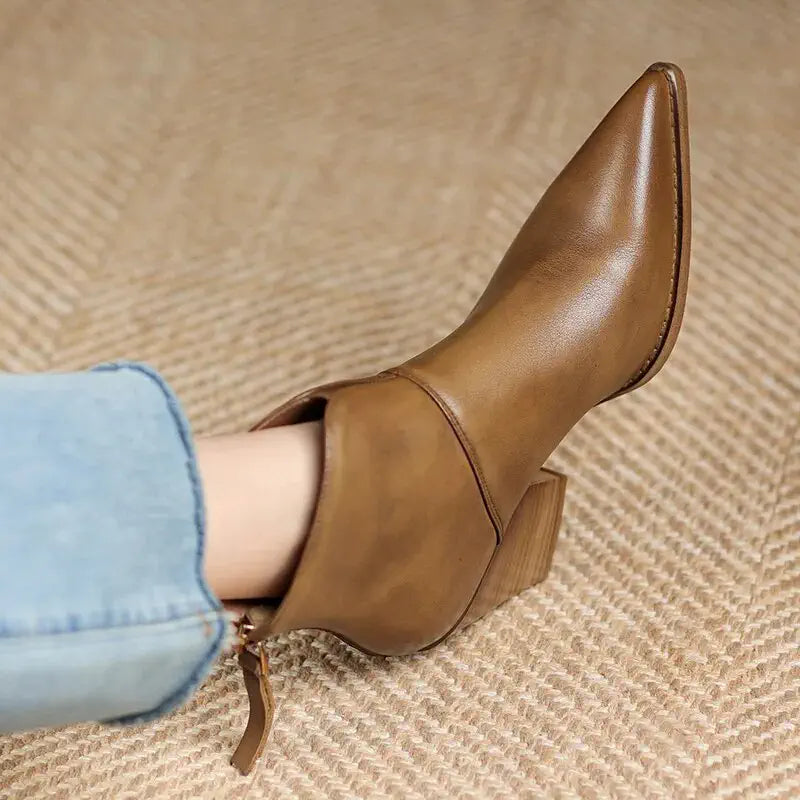 Bottes Cowboy Femme HUNT CLUB Cuir - Taille 6M (US) - Style Western - Occasion En Superbe état