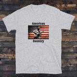 Tee Shirt Américain Country Gris