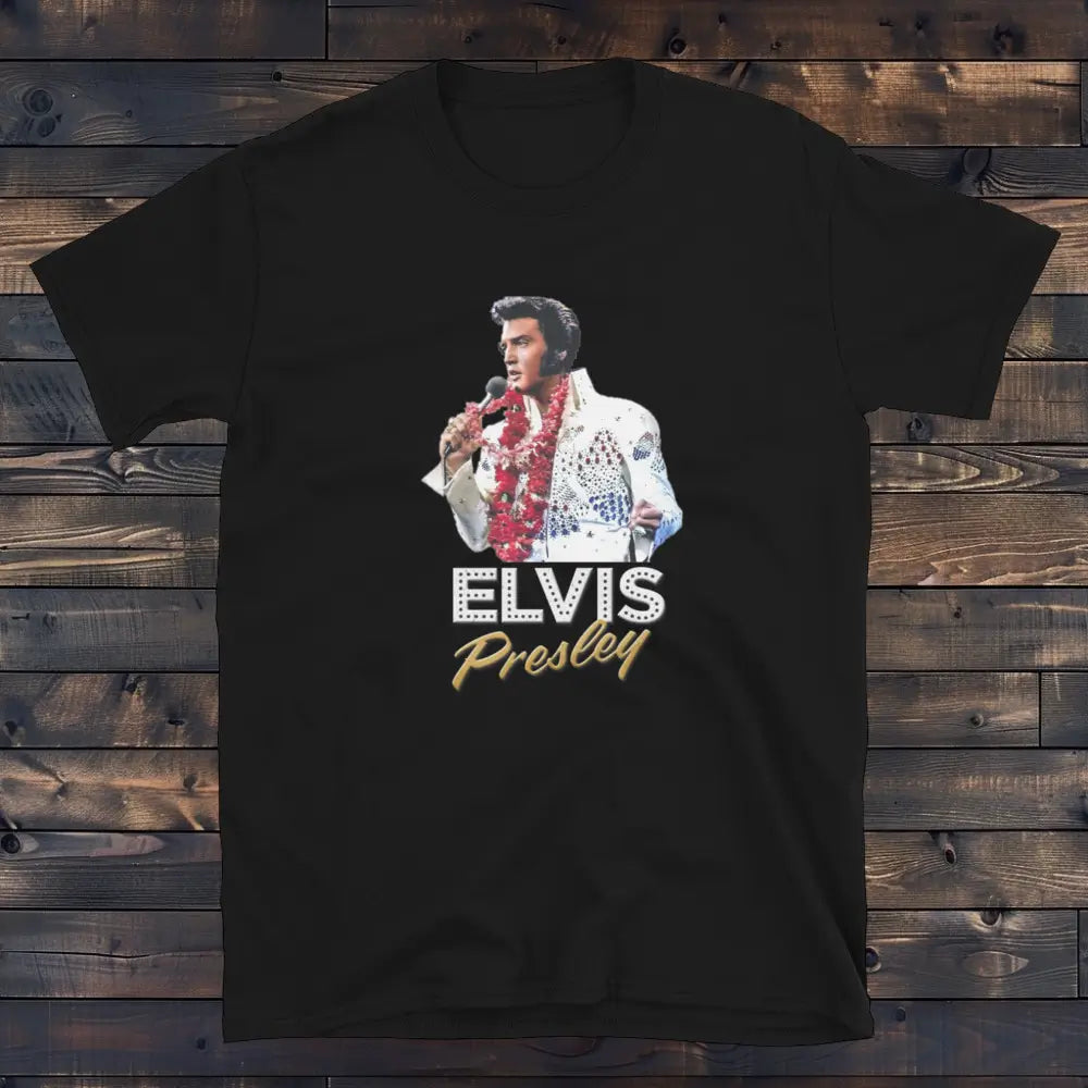 T-shirt Elvis Presley Anvil – 100% Coton – Homme – Noir (Taille L Dispo)