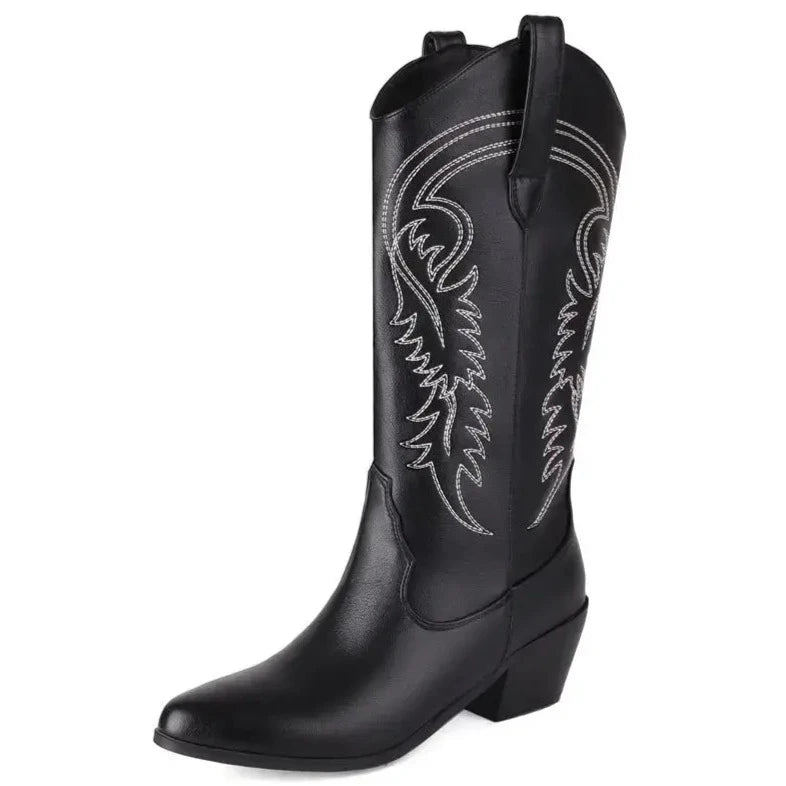 Santiags Noires pour Femme Le Cowboy