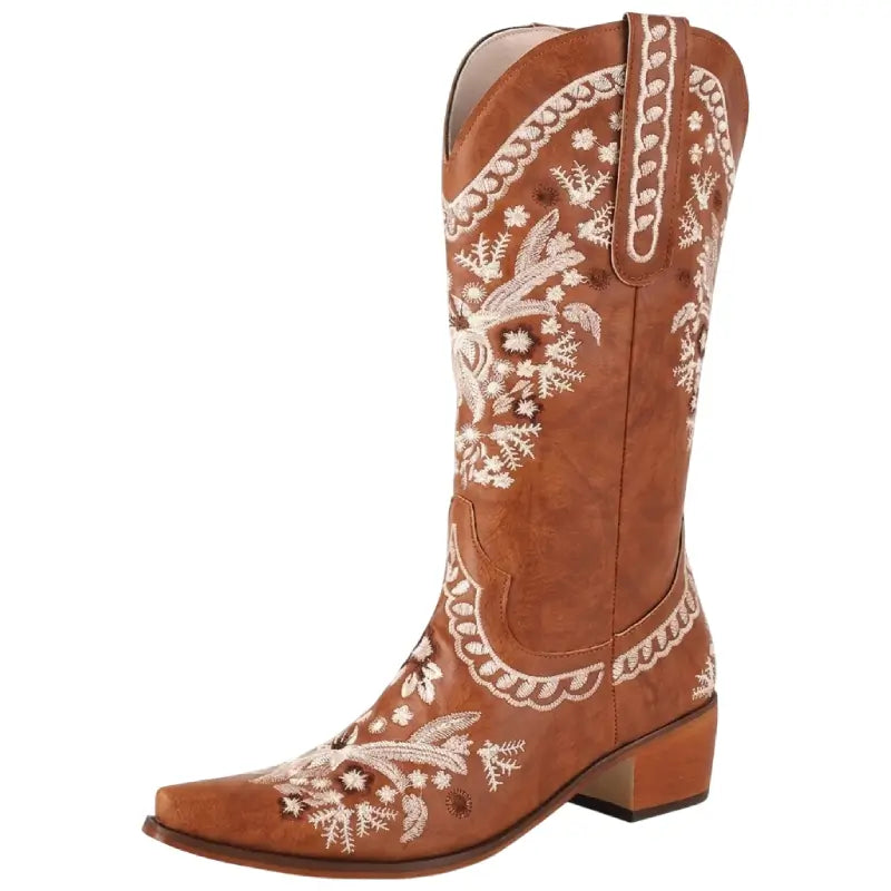 Bottes Cowboy Corral Femme Cuir Marron - Pointure 7.5 M (EU 38) - Brodées - Occasion