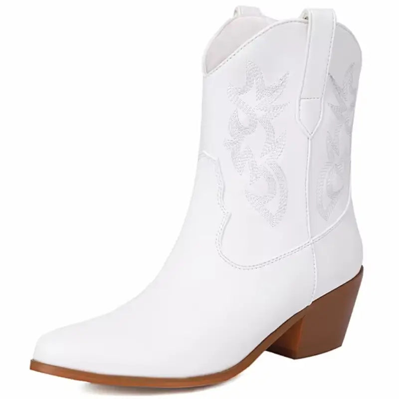 Bottines Western Blanches Le Cowboy