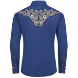 Chemise Western Bleue Brodee