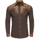 Chemise Western Homme Marron