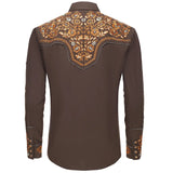 Chemise Western Homme Marron Originale