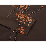 Chemise Western Homme Marron Brodee