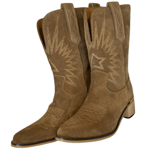 Bottes Cowboy Femme Beiges | Le