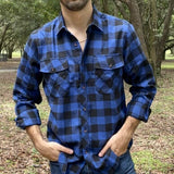 Chemise Américaine Western Bleue
