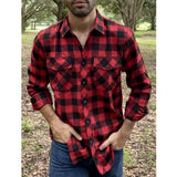 Chemise Western Rouge à Carreaux