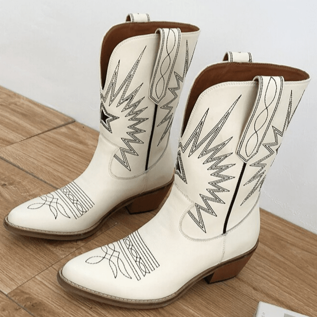 Botte western blanche femme sales