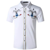 Chemise Country Manches Courtes pour Homme Blanche