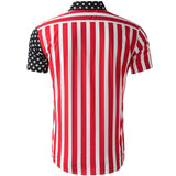 Chemise Manches Courtes Drapeau Américain pour Homme