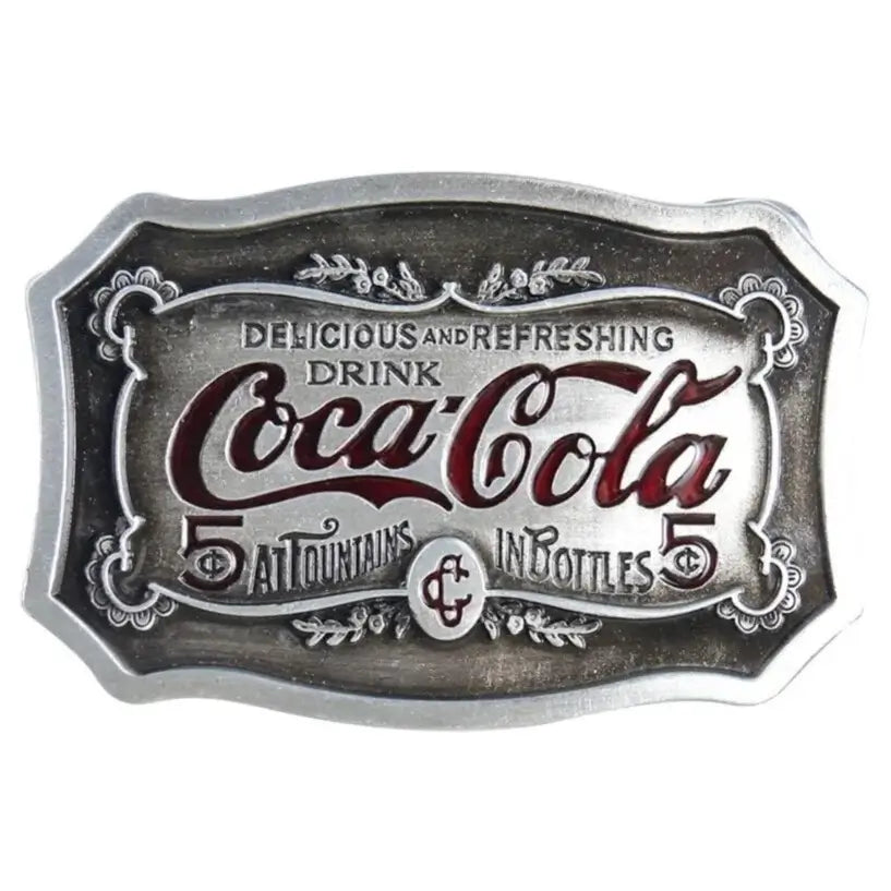 Boucle De Ceinture Métal Thème Coca-Cola & Cowboy - Modèle Cole - Neuf