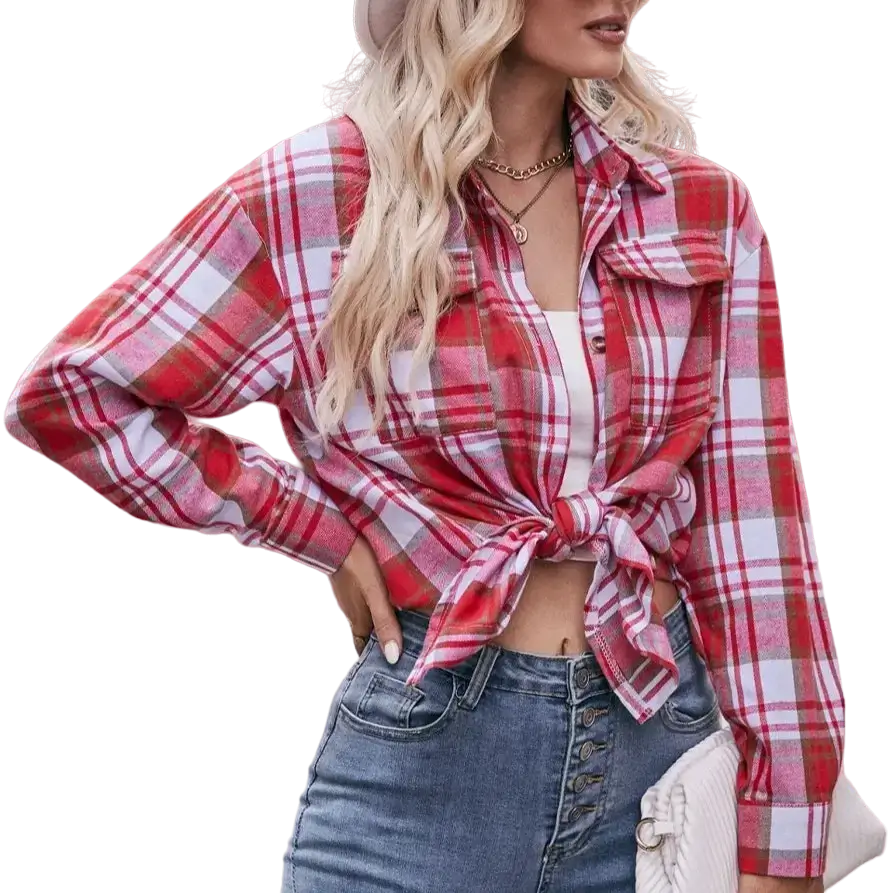 Chemise Carreaux Rouge Tenue Avec Chemise Rouge Chemise Bûcheron