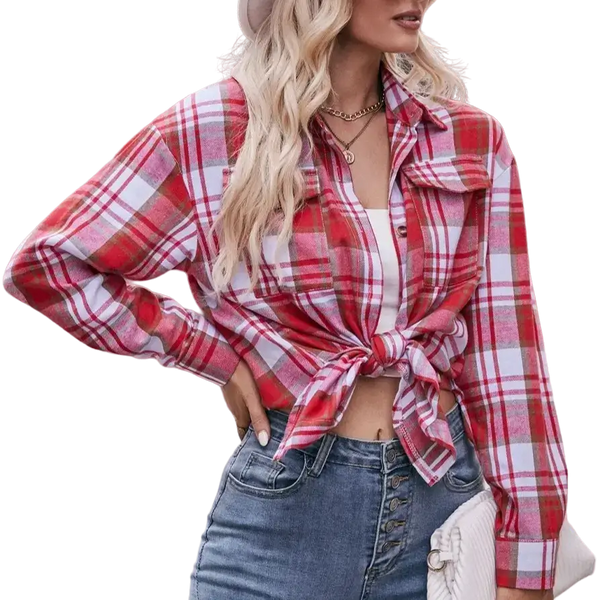 Chemise Country à Carreaux pour Femme Le