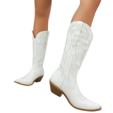 Bottes Cowboy Blanches Style Cowgirl