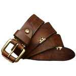 Ceinture Western en Cuir Premium Marron