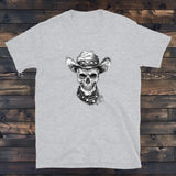 T-Shirt Cowboy Skull Gris