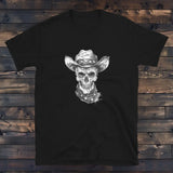 T-Shirt Cowboy Skull Noir