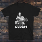 T- Shirt Johnny Cash Finger Noir