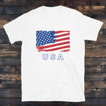 T-Shirt USA Homme Blanc