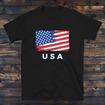 T-Shirt USA Homme Noir