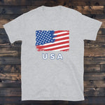 T-Shirt USA Homme Gris