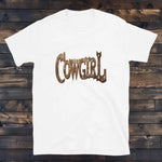 T-Shirt Femme Cowgirl Blanc