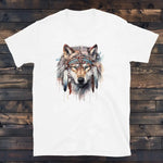 T-Shirt Loup Indien Blanc