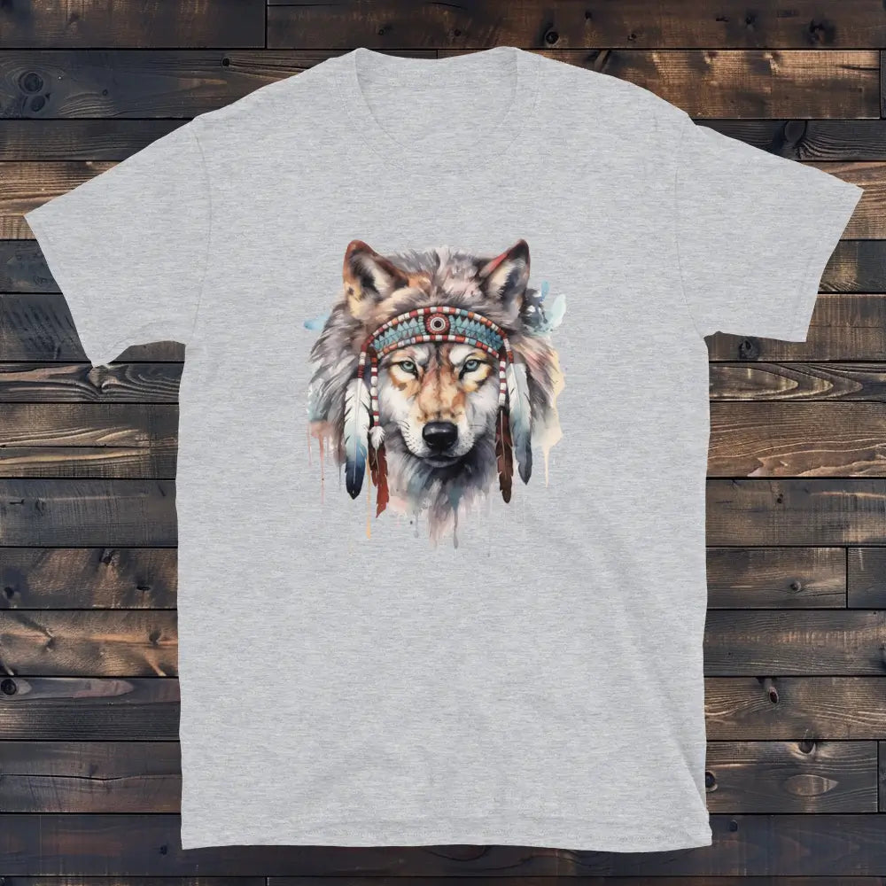 Sweat Col Rond Classique Capuche Pull Avec Loup Sweat Loup Rêve Indien Sweatshirt Indien