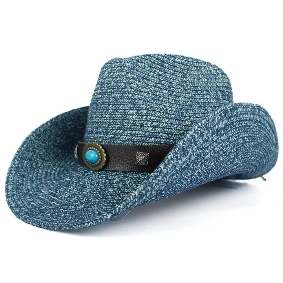 Gilet De Spectacle Femme The Cowgirl Junk - Taille 3X - Bleu Maille Scintillante Western - Occasion