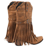 Bottes Country à Franges pour Femme Marron