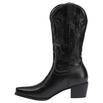 Bottes Cowboy Noires Style Western