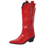 Bottes Cowboy Rouges Femme