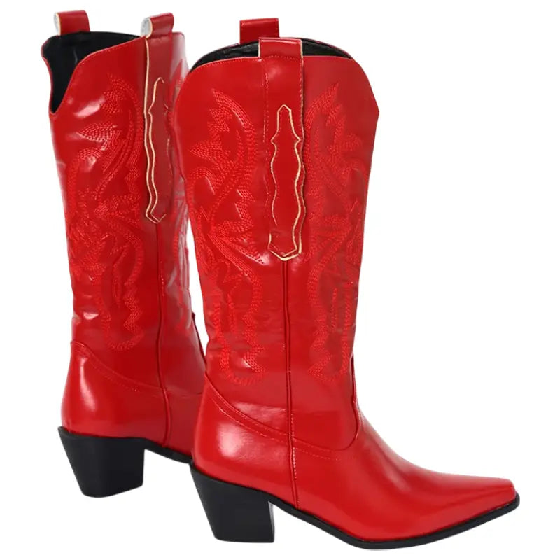 Bottes Cowboy Rouges Femme | Le Cowboy.com