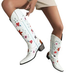 Bottes Country Line Dance Blanches