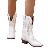 Santiags Blanches pour Femme Style Western