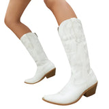 Bottes Cowboy Blanches Style Cowgirl