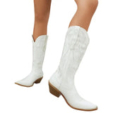 Bottes Cowboy Blanches pour Femme Look Country