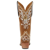 Bottes Cowboy Femme Marron avec Broderies