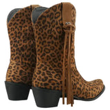 Bottes Cowboy Léopard Marron