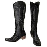 Bottes Équitation Western Noires pour Femme