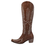 Bottes Hautes Western Marron